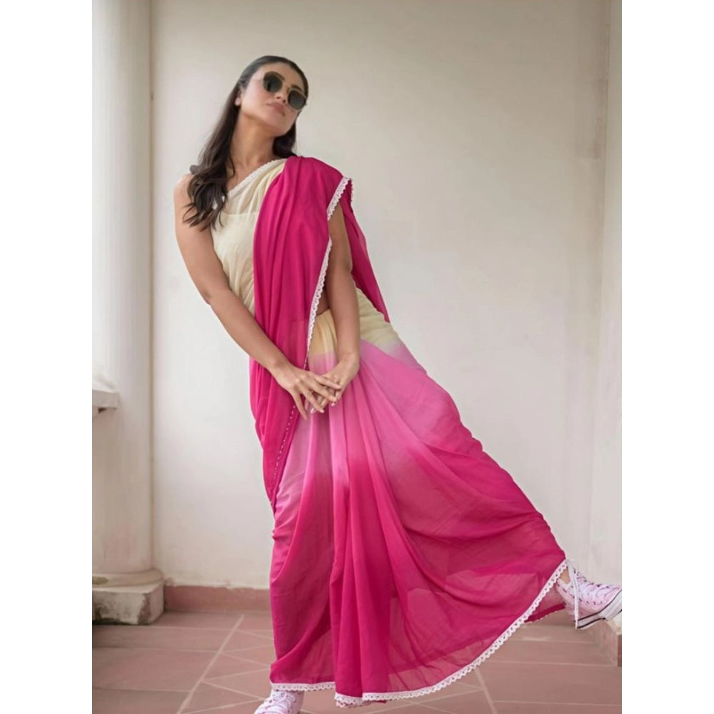 Ombre Linen Printed Saree