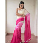 Ombre Linen Printed Saree