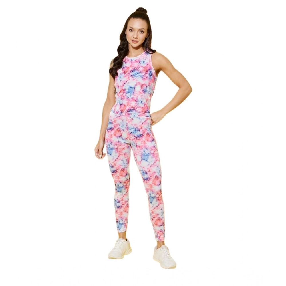 Multicolor Printed Active Wear Set