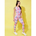 Multicolor Printed Active Wear Set