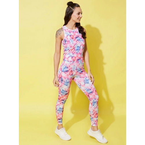Multicolor Printed Active Wear Set