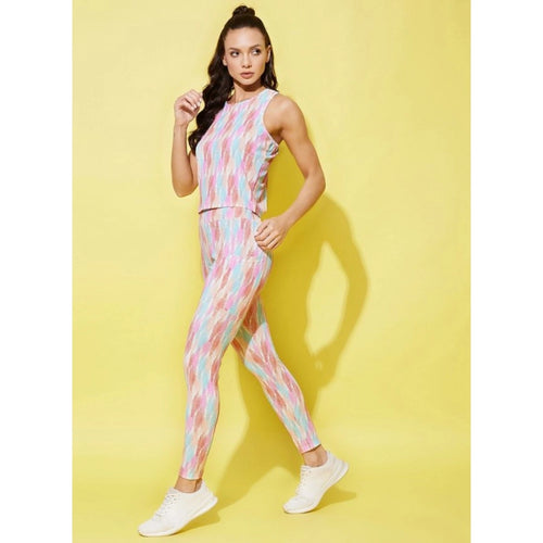 Polyester Lycra Printed Active Wear Set