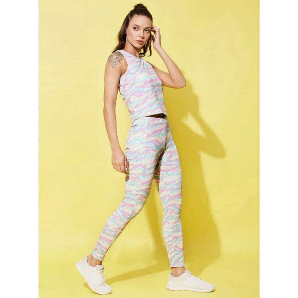 Women Active Wear Set (Multicolor)