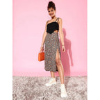 Floral Print Side-Zip Midi Skirt