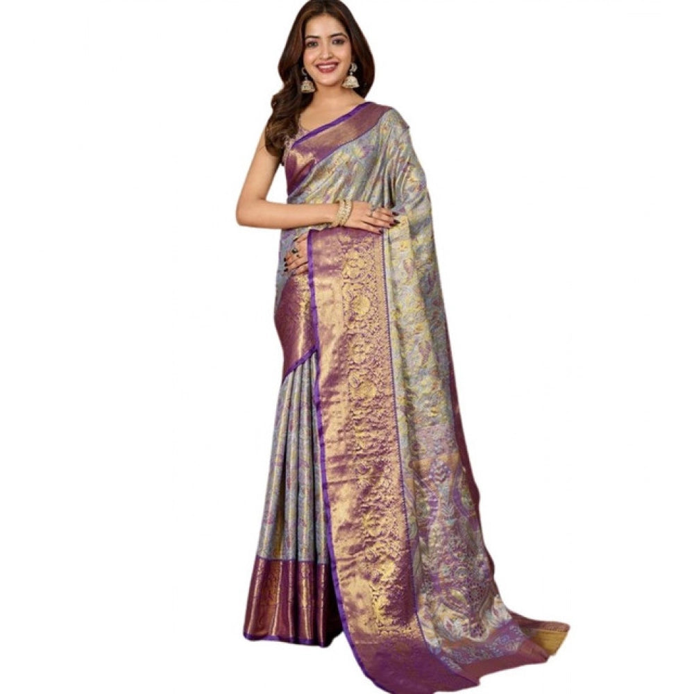 Multicolor Jacquard Saree
