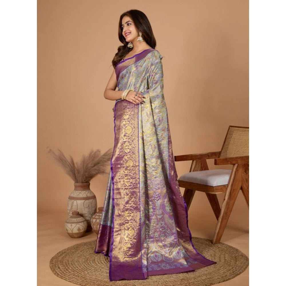 Multicolor Jacquard Saree
