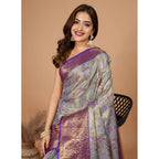 Multicolor Jacquard Saree
