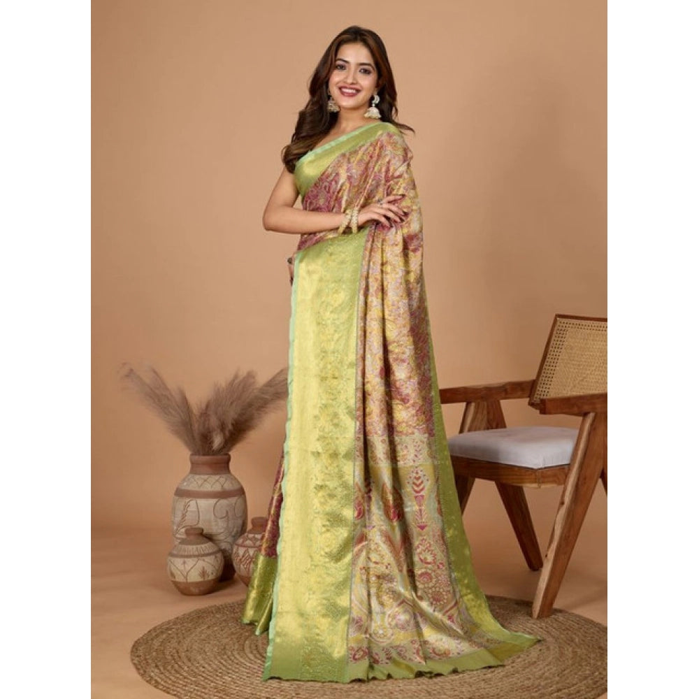 Green Jacquard Saree