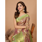 Green Jacquard Saree