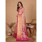 Pink Jacquard Saree