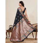 Black Woven Banarasi Silk Saree