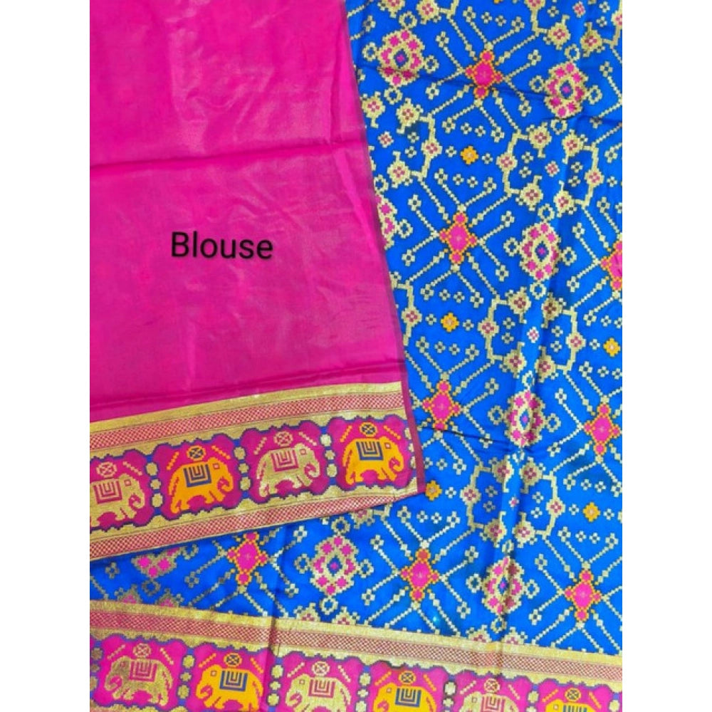 Pink Patola Silk Meena And Zari Woven Saree