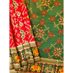 Red and Green Patola Silk Saree
