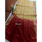 Beige Raw Silk Ikkat Saree