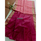 Pink Raw Silk Ikkat Saree