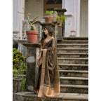 Coffee Silk Blend Butti Saree