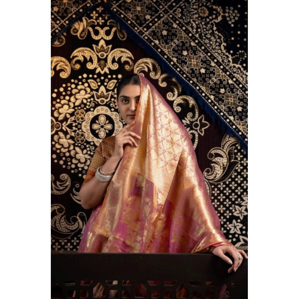 Purple Organza Silk Saree