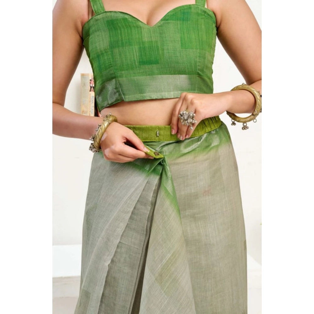 Easy to wear Linen Printed Saree
