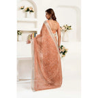 Peach Instant drape saree
