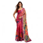 Ready to wear Printed Line Saree(Pink)