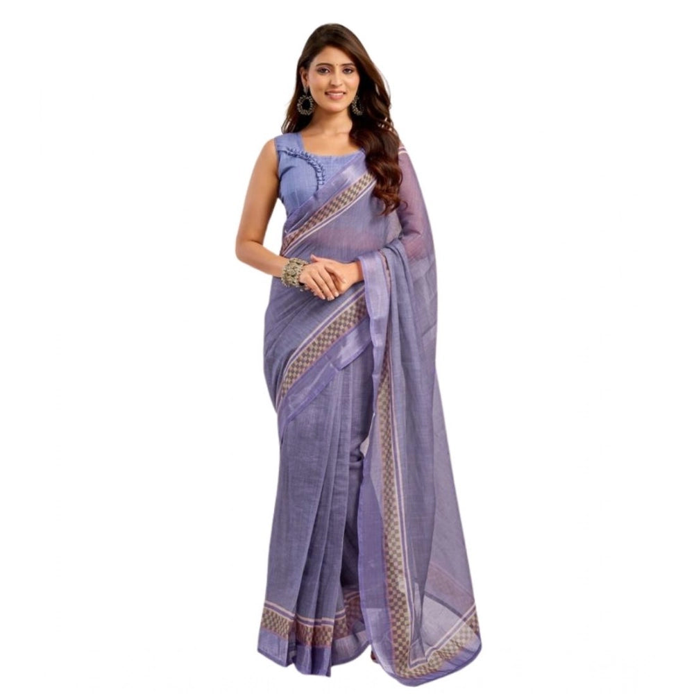 Ready to wear Printed Line Saree(Lavender)