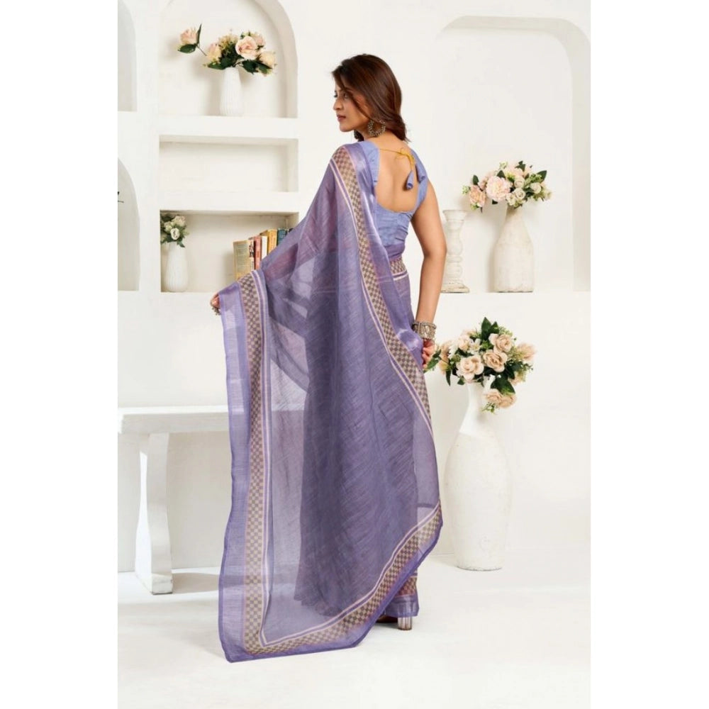 Ready to wear Printed Line Saree(Lavender)