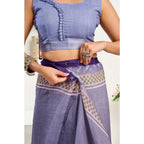 Ready to wear Printed Line Saree(Lavender)
