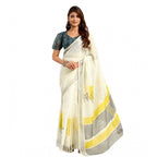 Ready to wear Printed Line Saree(Off-White)