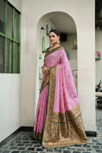 Pink Instant drape saree