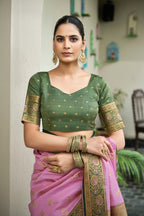 Pink Instant drape saree