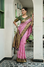 Pink Instant drape saree