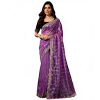 Lavender Net Sequence Saree