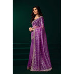 Lavender Net Sequence Saree