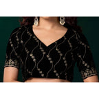 Red Net Sequence Saree