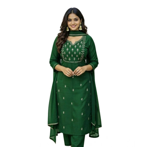 Green Straight-Cut Salwar Suit Set