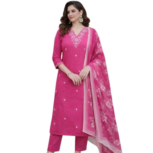 Pink Floral Print Salwar Suit