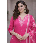 Pink Floral Print Salwar Suit