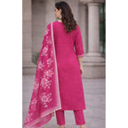 Pink Floral Print Salwar Suit