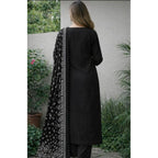 Black Motif Round Kurti Set