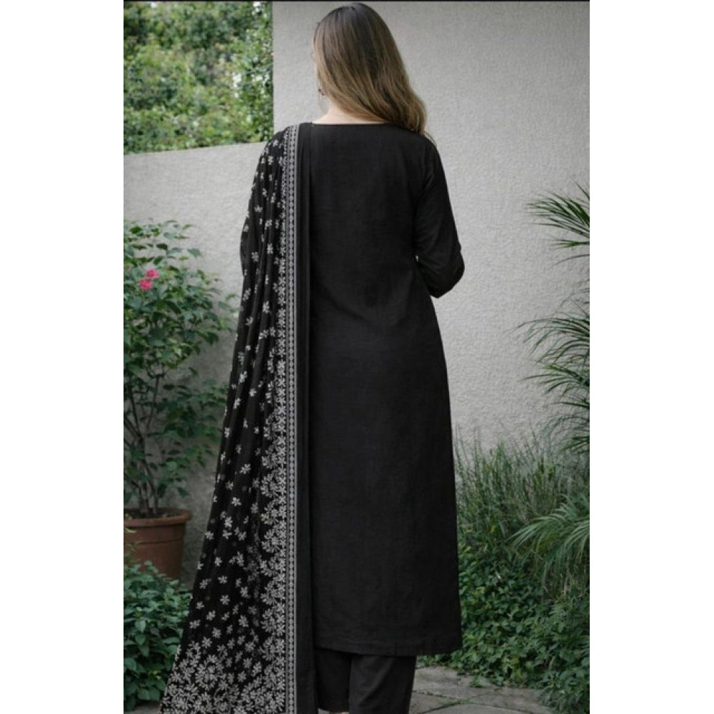 Black Motif Round Kurti Set