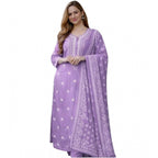 Lavender Chanderi Silk  Salwar Suit set