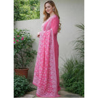 Pink Straight-Fit Salwar Suit