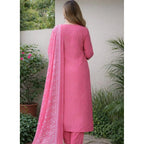 Pink Straight-Fit Salwar Suit