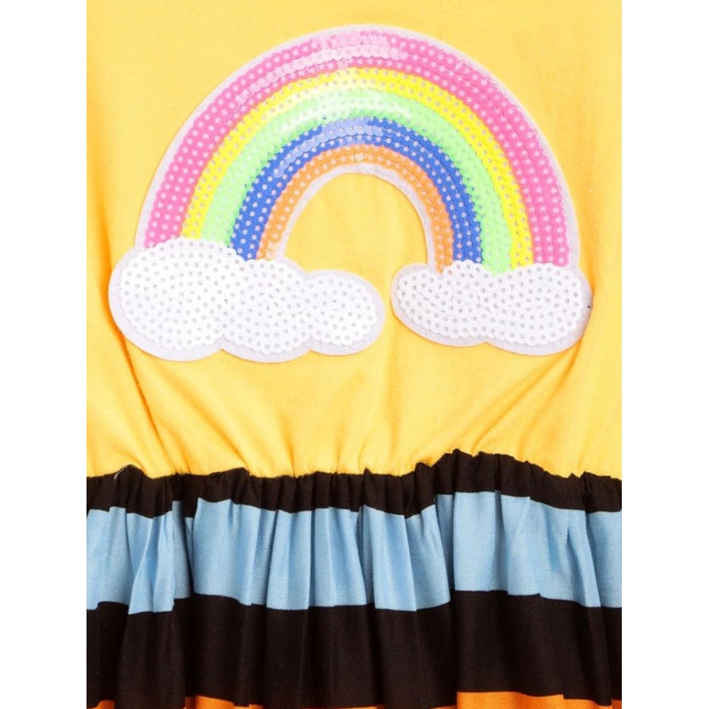 Striped Cotton Short Sleeve Dress