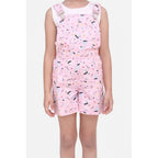 Printed Cotton Sleeveless Dungaree