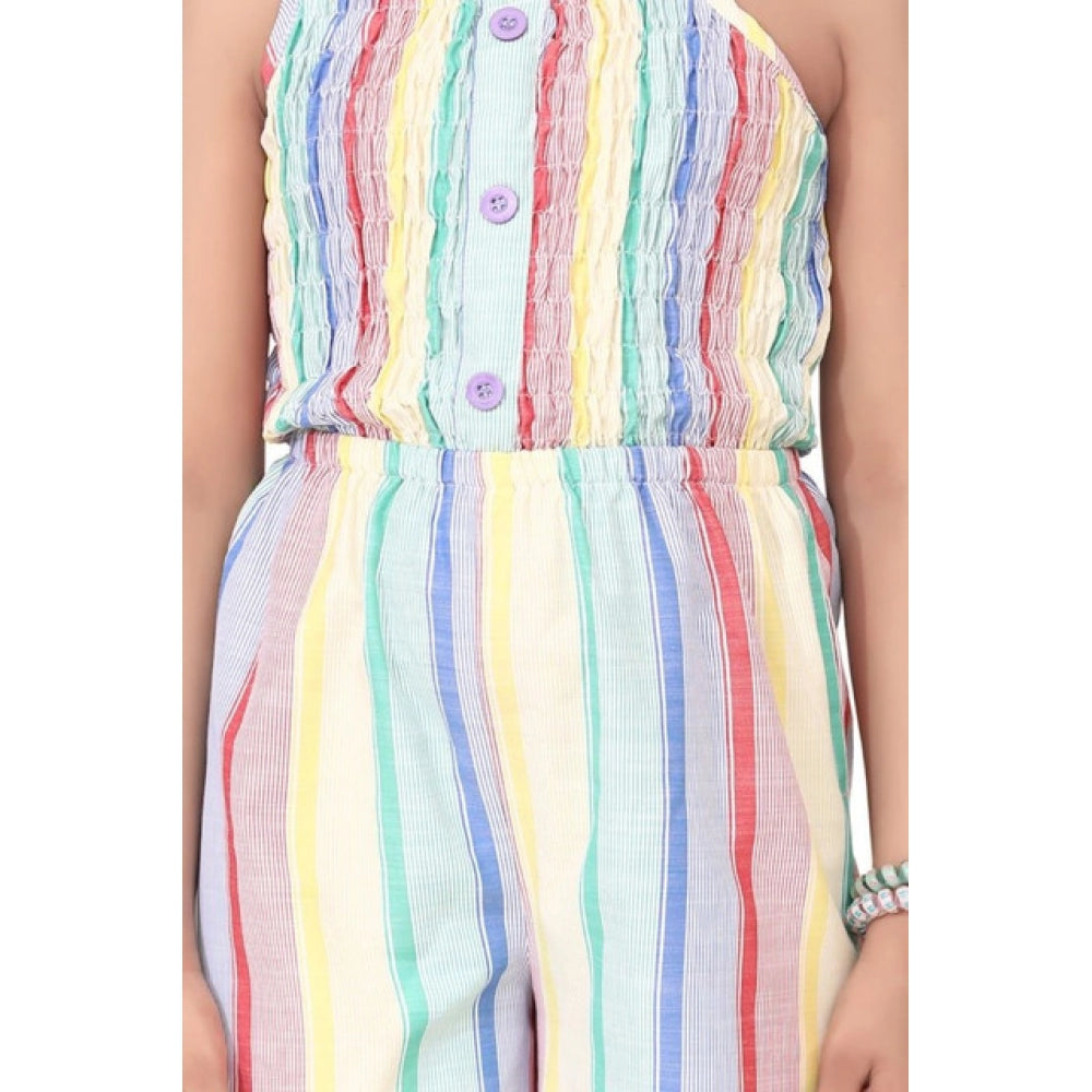 Striped Sleeveless Jumpsuit
