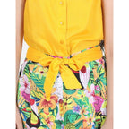 Rayon Flamingo Print Sleeveless Jumpsuit