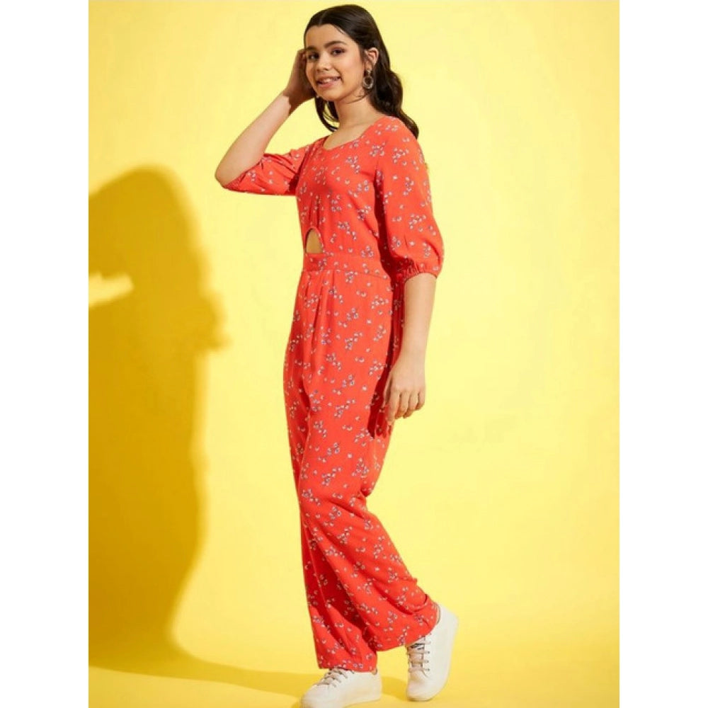Coral Floral Jumpsuit