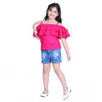 Cold Shoulder Top with Shorts
