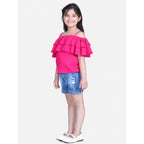 Cold Shoulder Top with Shorts